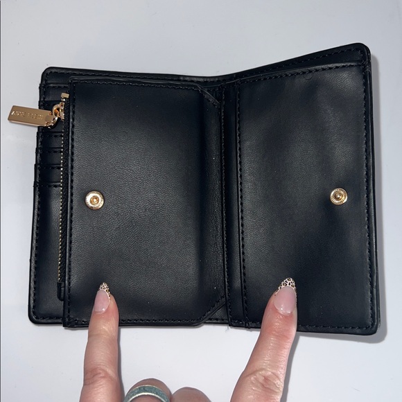 NWOT Anne Klein Black Wallet with Gold Accents - Picture 5 of 6